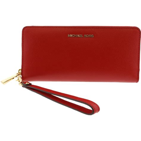 michael kors red wristlet wallet|michael kors wristlet wallet outlet.